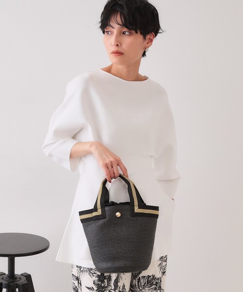 OPAQUE.CLIP（オペークドットクリップ）の「バスケット調デザインテープミニトートバッグ（トートバッグ・レディース・ブラック/ベージュ/シルバー・00）」の19枚目の写真