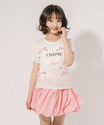 URBAN CHERRY（アーバンチェリー）の「【CHIPIE/シピ】リボンデザインパフスリーブトップス（Tシャツ/カットソー・キッズ）」