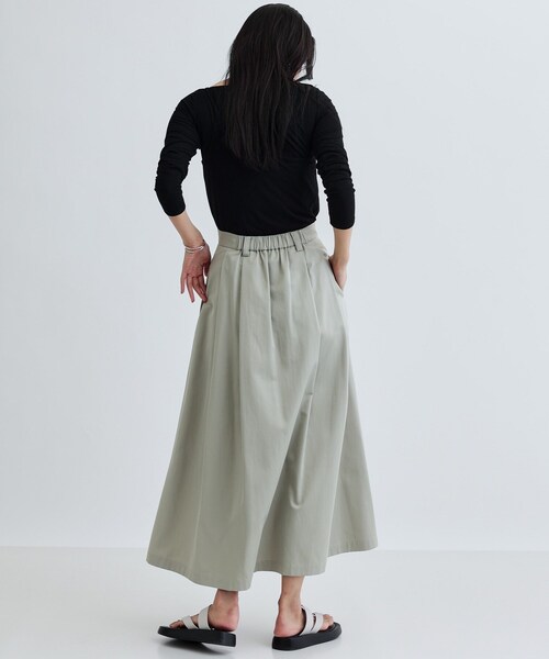 GALLEST（ギャレスト）の「チノマキシスカート（スカート・レディース・ライトグリーン/ベージュ・36/38/40）」の16枚目の写真
