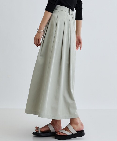 GALLEST（ギャレスト）の「チノマキシスカート（スカート・レディース・ライトグリーン/ベージュ・36/38/40）」の4枚目の写真