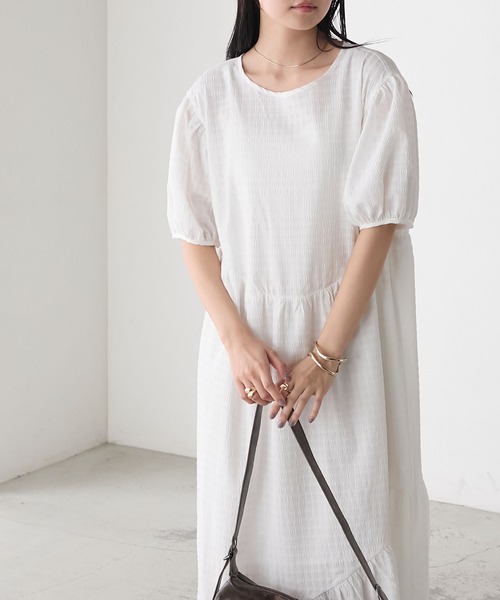 【美品】MaxMara ティアードワンピース チェック パフスリーブ 36 美品】MaxMara ティアードワンピース チェック パフスリーブ 36