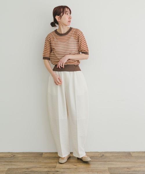 ITEMS URBANRESEARCH(アイテムズ アーバンリサーチ)の「コクーンイージーパンツ(その他パンツ・レディース・チャコールグレー/ホワイト系その他・FREE)」の6枚目の写真