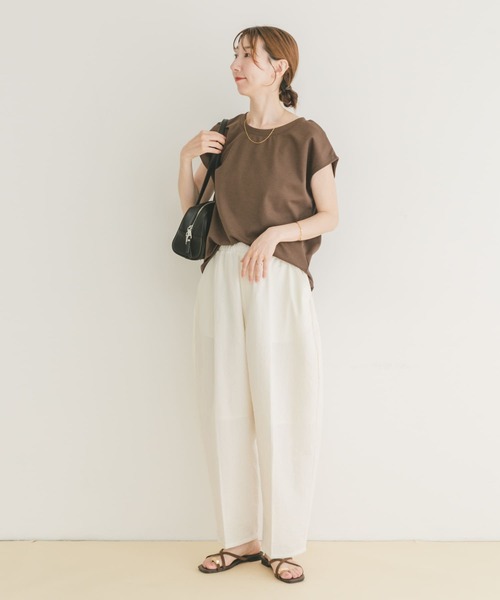 ITEMS URBANRESEARCH(アイテムズ アーバンリサーチ)の「コクーンイージーパンツ(その他パンツ・レディース・チャコールグレー/ホワイト系その他・FREE)」の8枚目の写真