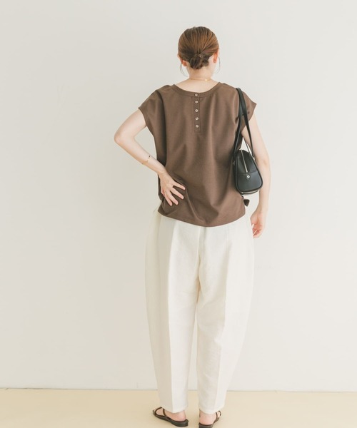 ITEMS URBANRESEARCH(アイテムズ アーバンリサーチ)の「コクーンイージーパンツ(その他パンツ・レディース・チャコールグレー/ホワイト系その他・FREE)」の9枚目の写真