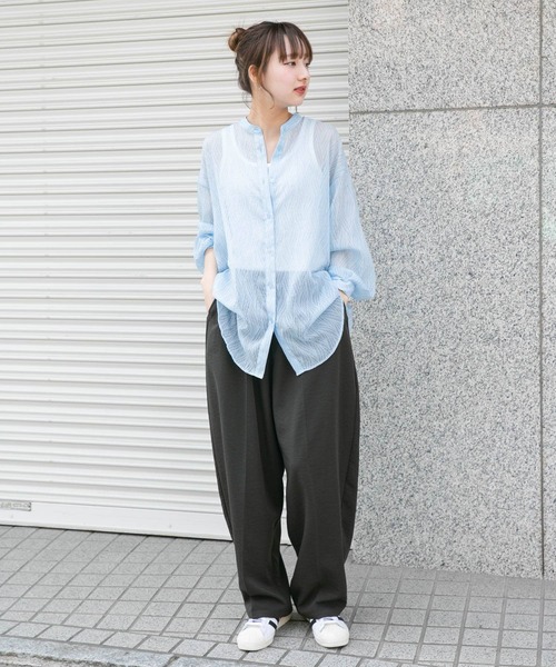 ITEMS URBANRESEARCH(アイテムズ アーバンリサーチ)の「コクーンイージーパンツ(その他パンツ・レディース・チャコールグレー/ホワイト系その他・FREE)」の15枚目の写真