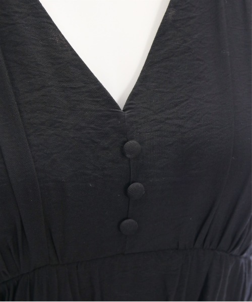 CLEAR BASIC（クリアベーシック）の「【低身長サイズ有】Vネックノースリーブティアードワンピース[シンプル 着回し抜群 大人]≪SS新作≫（ワンピース・レディース・オレンジ/ミント/ラベンダー/ブラック・F/XS）」の16枚目の写真