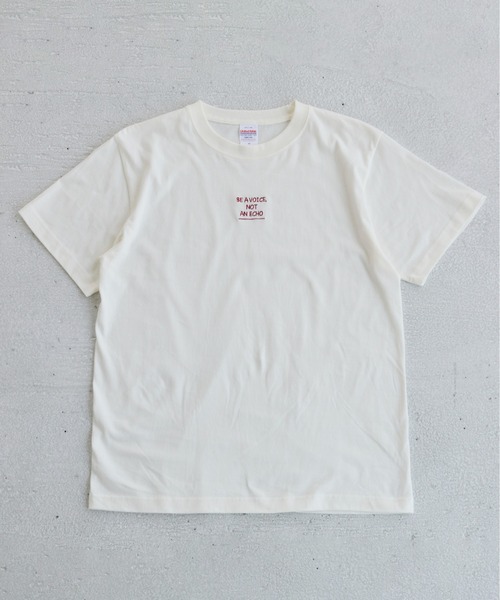 ANGIE（アンジー）の「フロント ワンポイント 刺繍 ロゴ Tシャツ（半袖）（Tシャツ/カットソー・レディース・ホワイト/オフホワイト/ブラック/ライトピンク・MEDIUM/LARGE）」の16枚目の写真