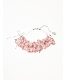 PINK HOUSE（ピンクハウス）の「gingham check shibori flower bracelet（ブレスレット）」