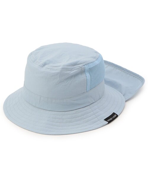 Ampersand（アンパサンド）の「【UVカット/撥水加工/接触冷感】ひんやり撥水アウトドアHAT（ハット・キッズ・ブラック/ベージュ/ピンク/サックスブルー/カーキ/レインボー・52/54/56/48/50）」の4枚目の写真