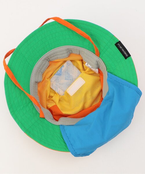 Ampersand（アンパサンド）の「【UVカット/撥水加工/接触冷感】ひんやり撥水アウトドアHAT（ハット・キッズ・ブラック/ベージュ/ピンク/サックスブルー/カーキ/レインボー・52/54/56/48/50）」の19枚目の写真