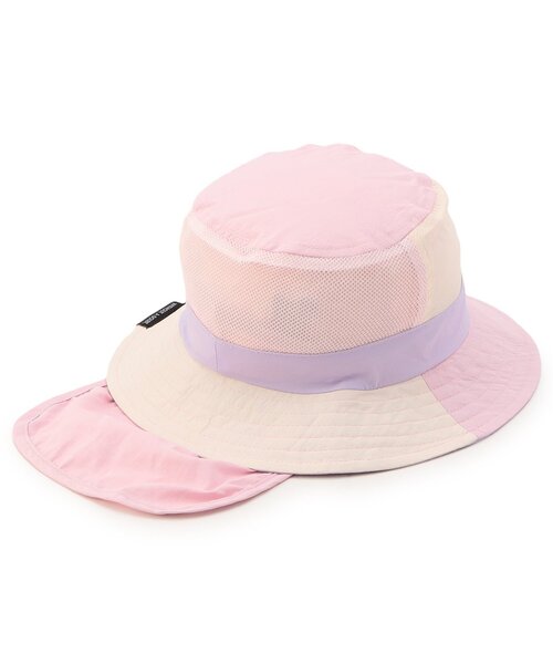Ampersand（アンパサンド）の「【UVカット/撥水加工/接触冷感】ひんやり撥水アウトドアHAT（ハット・キッズ・ブラック/ベージュ/ピンク/サックスブルー/カーキ/レインボー・52/54/56/48/50）」の10枚目の写真