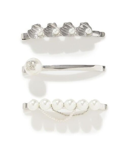 SNIDEL(スナイデル)の「バリエピンセット(ヘアピン・レディース・シルバー/アイボリー/ゴールド・FREE)」の2枚目の写真