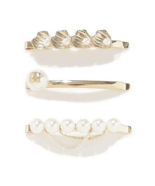 SNIDEL(スナイデル)の「バリエピンセット(ヘアピン・レディース・シルバー/アイボリー/ゴールド・FREE)」の3枚目の写真