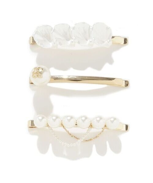 SNIDEL(スナイデル)の「バリエピンセット(ヘアピン・レディース・シルバー/アイボリー/ゴールド・FREE)」の12枚目の写真