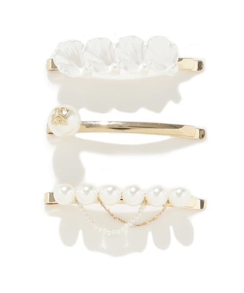 SNIDEL(スナイデル)の「バリエピンセット(ヘアピン・レディース・シルバー/アイボリー/ゴールド・FREE)」の6枚目の写真