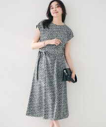 カリーノフラワー ワンピース　アンタイトルUNTITLED PROTAGONISTA】フレンチスリーブワンピース（マキシ・ロング