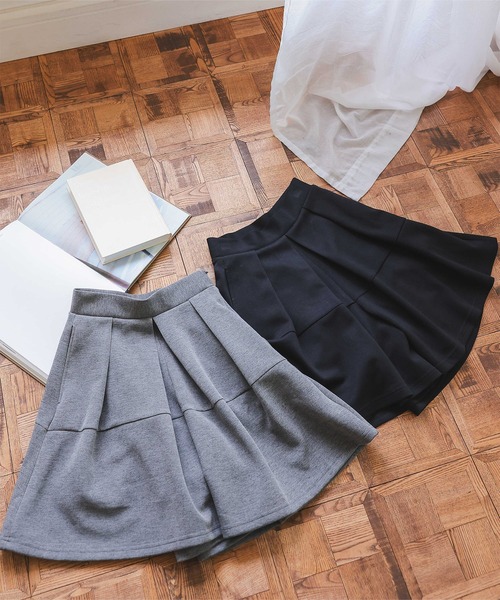 Petitle（プチレ）の「[ 低身長向けサイズ ] ダイバーフレアキュロット（その他パンツ・レディース・ブラック/チャコール・PM/PS）」の13枚目の写真