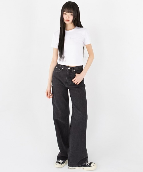 A'GEM/9 × .kom 『muah muah/ムーアムーア』WASHED WIDE DENIM