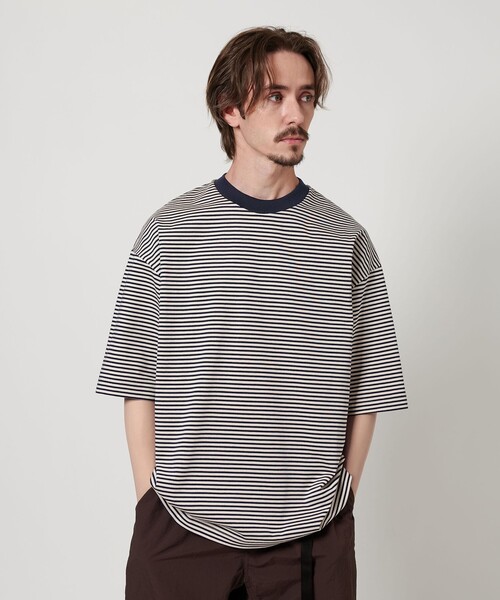 フィーニー　パイルボーダーTシャツ　ユナイテッドアローズ セール】シャーリング ボーダー Tシャツ（Tシャツ/カットソー