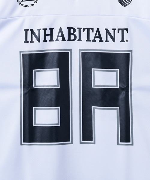 INHABITANT（インハビタント）の「【INHABITANT】ビッグシルエット フロントナンバリングプリント 半袖フットボールTシャツ カットソー ユニセックス（Tシャツ/カットソー・メンズ・ブラック/ホワイト/グレー・L/M）」の15枚目の写真