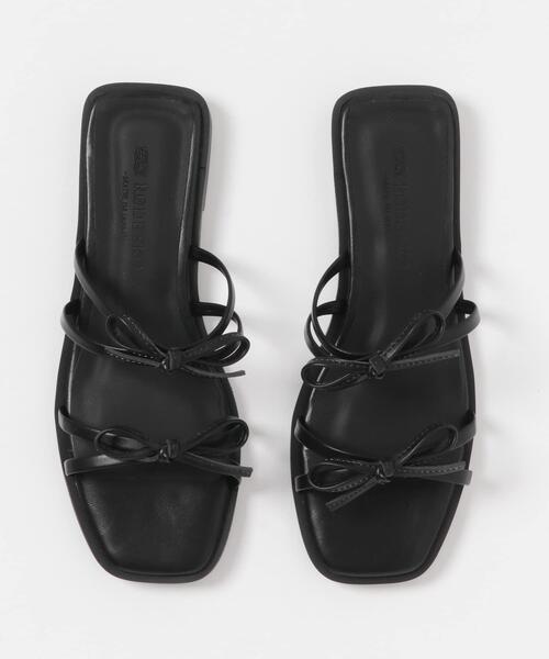 RODE SKO（ロデスコ）の「『MADE IN JAPAN』ダブルリボンフラットサンダル（サンダル・レディース・ホワイト系その他/ブラック/モカ・36/37/38）」の6枚目の写真