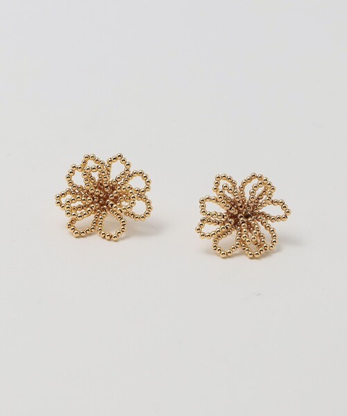 VERITE フラワーモチーフ ゴールドピアス シェルフラワーピアス | VERITEOnline-Shop｜ラグジュアリーな