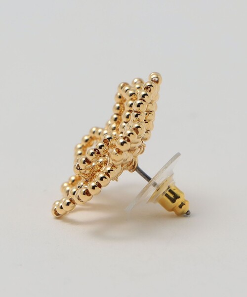 green label relaxing（グリーンレーベルリラクシング）の「フラワーモチーフ ビーズ ピアス（ピアス（両耳用）・レディース・ゴールド/シルバー・FREE）」の4枚目の写真