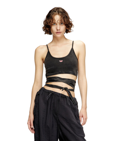 DIESEL（ディーゼル）の「ウィメンズ キャミソールトップ T-LEYA-TAIL-R1（キャミソール・レディース・ブラック・LARGE/MEDIUM/SMALL/X-SMALL/X-LARGE）」の4枚目の写真