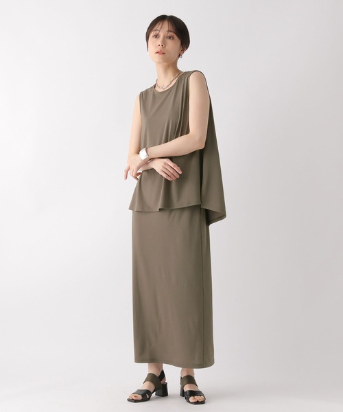 Elura（エルーラ）の「サマーイージーケアナロースカート〈低身長サイズあり〉/450751（スカート・レディース・ホワイト/ブラック/カーキ・FREE(S)/MEDIUM/LARGE）」の7枚目の写真