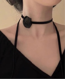Burner（バーナー）の「【OKUOKU　0909】ベルベット バラ デザインチョーカー  oku-choker-788904461689-1（チョーカー・レディース）」