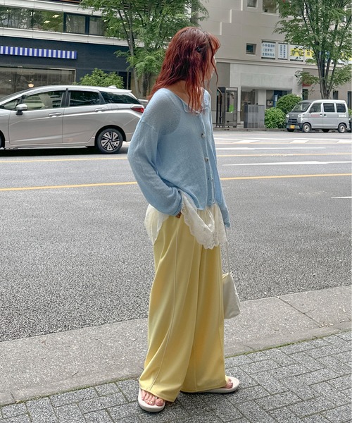 PILIT（ピリット）の「裾レース チュニックキャミソール（キャミソール・レディース・オフホワイト/ブラック・MEDIUM）」の14枚目の写真