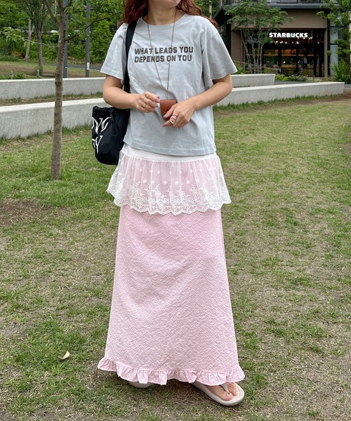 PILIT（ピリット）の「裾レース チュニックキャミソール（キャミソール・レディース・オフホワイト/ブラック・MEDIUM）」の18枚目の写真