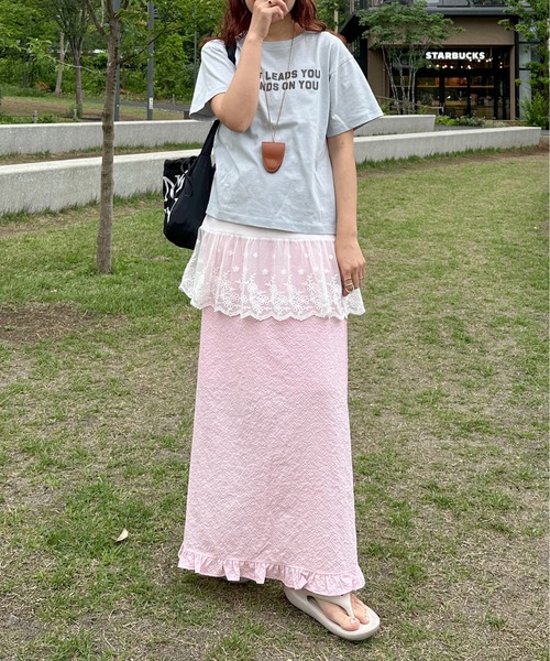 PILIT（ピリット）の「裾レース チュニックキャミソール（キャミソール・レディース・オフホワイト/ブラック・MEDIUM）」の19枚目の写真