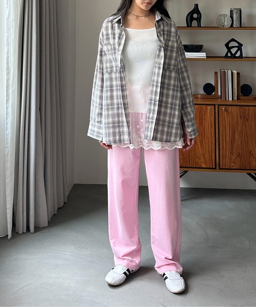 PILIT（ピリット）の「裾レース チュニックキャミソール（キャミソール・レディース・オフホワイト/ブラック・MEDIUM）」の22枚目の写真