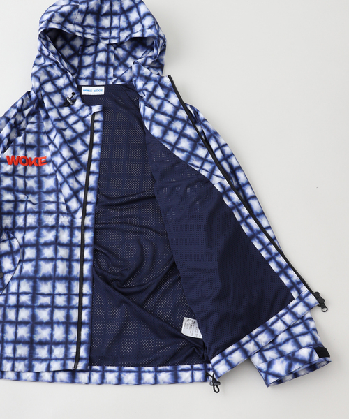WOKE EDGE / ウォークエッジ TIEDYE CHECK PARKA