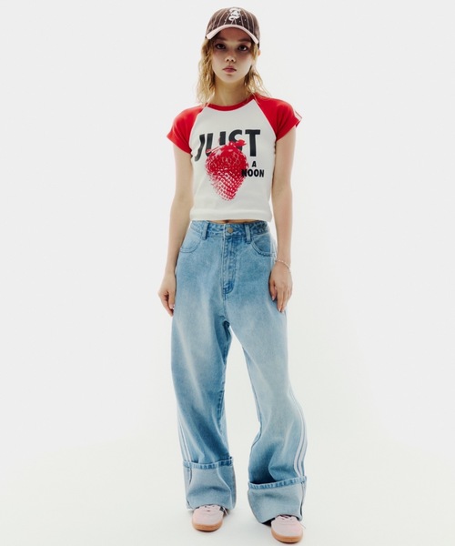 ストロベリーラグランミニTシャツ（Tシャツ/カットソー）｜JUST