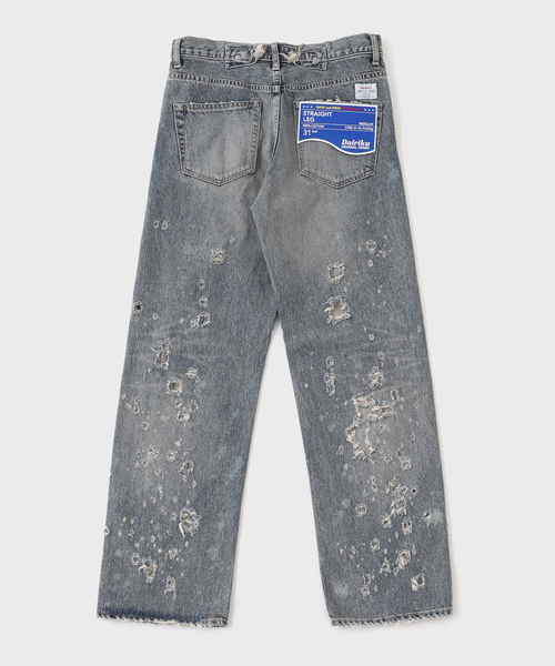 DAIRIKU / ダイリク Damage Straight Denim Pants RG-DNM6