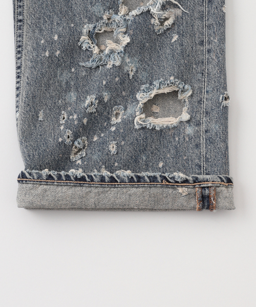 DAIRIKU(ダイリク)の「DAIRIKU / ダイリク Damage Straight Denim Pants RG-DNM6(デニムパンツ・メンズ・ブルー/ブラック・31/29/27)」の7枚目の写真