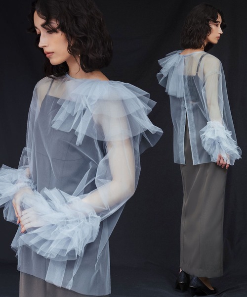 オケーションドレス　niana ブルーミングチュールドレス　M オケーションドレス niana ブルーミングチュールドレス M niana