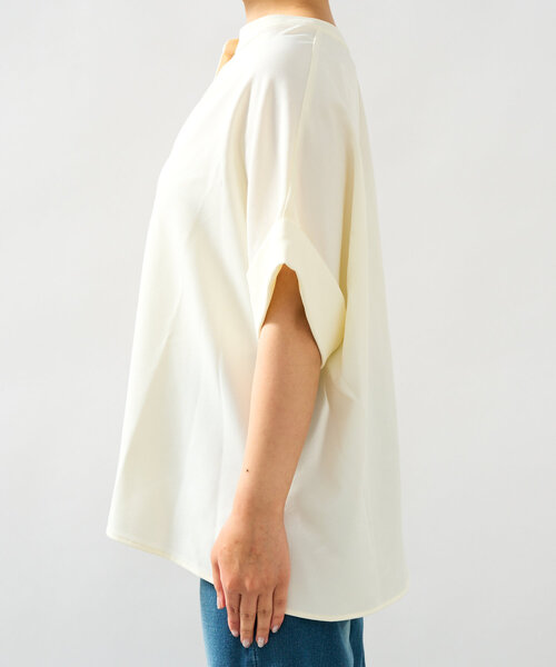 un dix cors（アンディコール）の「《オンオフ着まわせる》ニュアンススリーブスキッパーブラウス（シャツ/ブラウス・レディース・ピンク/ブラック/サックスブルー/オフホワイト・FREE）」の6枚目の写真