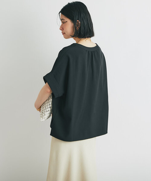 un dix cors（アンディコール）の「《オンオフ着まわせる》ニュアンススリーブスキッパーブラウス（シャツ/ブラウス・レディース・ピンク/ブラック/サックスブルー/オフホワイト・FREE）」の13枚目の写真