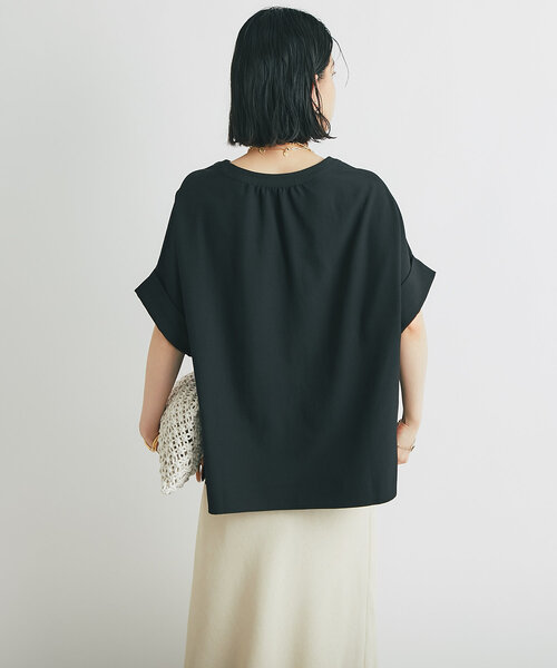 un dix cors（アンディコール）の「《オンオフ着まわせる》ニュアンススリーブスキッパーブラウス（シャツ/ブラウス・レディース・ピンク/ブラック/サックスブルー/オフホワイト・FREE）」の14枚目の写真