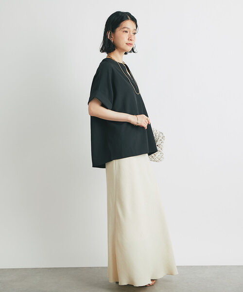 un dix cors（アンディコール）の「《オンオフ着まわせる》ニュアンススリーブスキッパーブラウス（シャツ/ブラウス・レディース・ピンク/ブラック/サックスブルー/オフホワイト・FREE）」の17枚目の写真