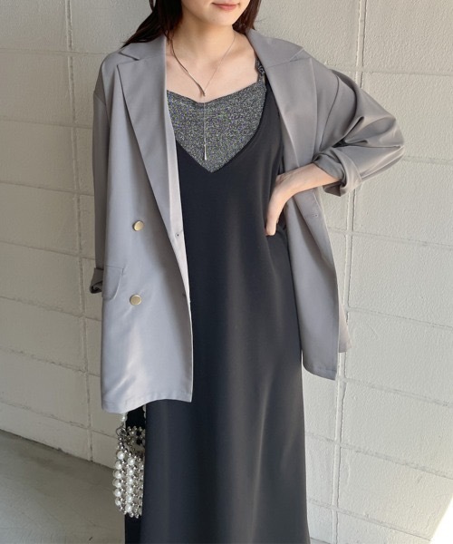 Bab(バブ)の「【S・Mサイズ展開】【マタニティ】【イージーケア】イージージョーゼットフレアーキャミワンピース(ワンピース・レディース・ブルー/チャコールグレー/ブラック/アイボリー・MEDIUM/SMALL)」の18枚目の写真