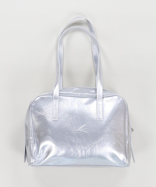 SPINNS（スピンズ）の「推しを入れたりデコったり♪ 合皮痛バッグ/スクエアベルト（トートバッグ・レディース・ピンク/シルバー/ブラック・ONESIZE）」の6枚目の写真