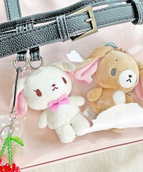 SPINNS（スピンズ）の「推しを入れたりデコったり♪ 合皮痛バッグ/スクエアベルト（トートバッグ・レディース・ピンク/シルバー/ブラック・ONESIZE）」の10枚目の写真