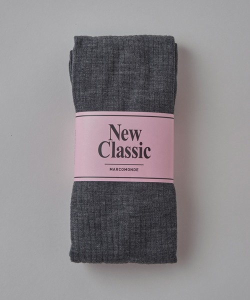 MARCOMONDE（マルコモンド）の「【MARCOMONDE】wool wide ribbed tights 240N5/1W-T（タイツ/ストッキング・レディース・グレー/アイボリー/ブラック/ダークブラウン・FREE）」の6枚目の写真