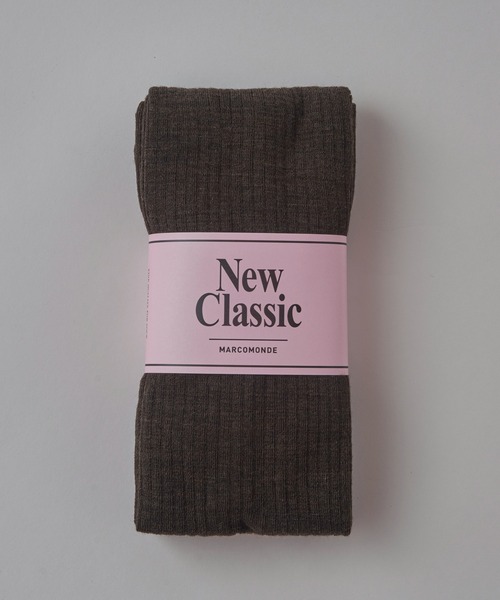 MARCOMONDE（マルコモンド）の「【MARCOMONDE】wool wide ribbed tights 240N5/1W-T（タイツ/ストッキング・レディース・グレー/アイボリー/ブラック/ダークブラウン・FREE）」の8枚目の写真