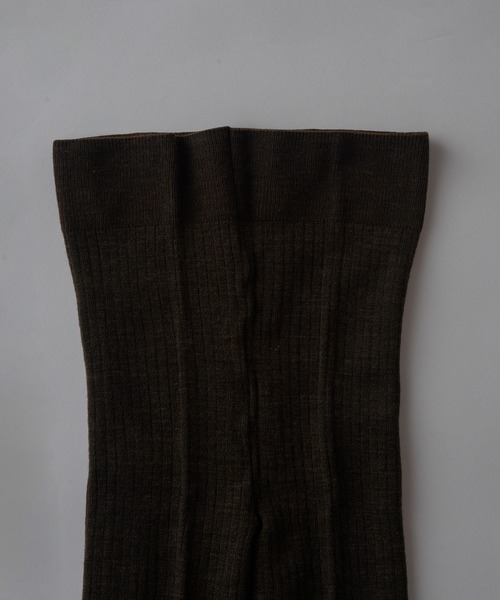 MARCOMONDE（マルコモンド）の「【MARCOMONDE】wool wide ribbed tights 240N5/1W-T（タイツ/ストッキング・レディース・グレー/アイボリー/ブラック/ダークブラウン・FREE）」の13枚目の写真