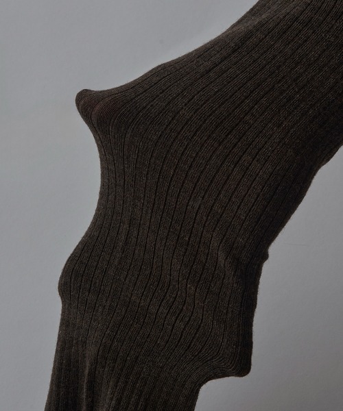 MARCOMONDE（マルコモンド）の「【MARCOMONDE】wool wide ribbed tights 240N5/1W-T（タイツ/ストッキング・レディース・グレー/アイボリー/ブラック/ダークブラウン・FREE）」の16枚目の写真